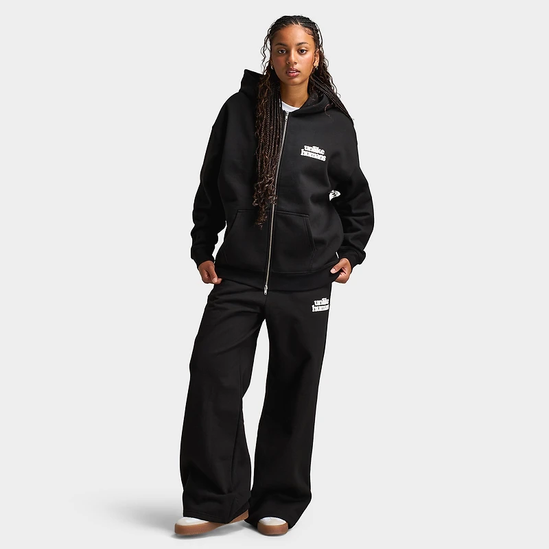 Unlike Humans Women's Bubble Wide Leg Joggers / Black