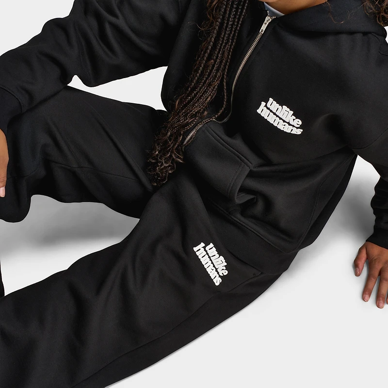 Unlike Humans Women's Bubble Wide Leg Joggers / Black