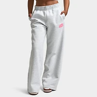 Unlike Humans Women's Bubble Wide Leg Joggers / Light Grey Marl