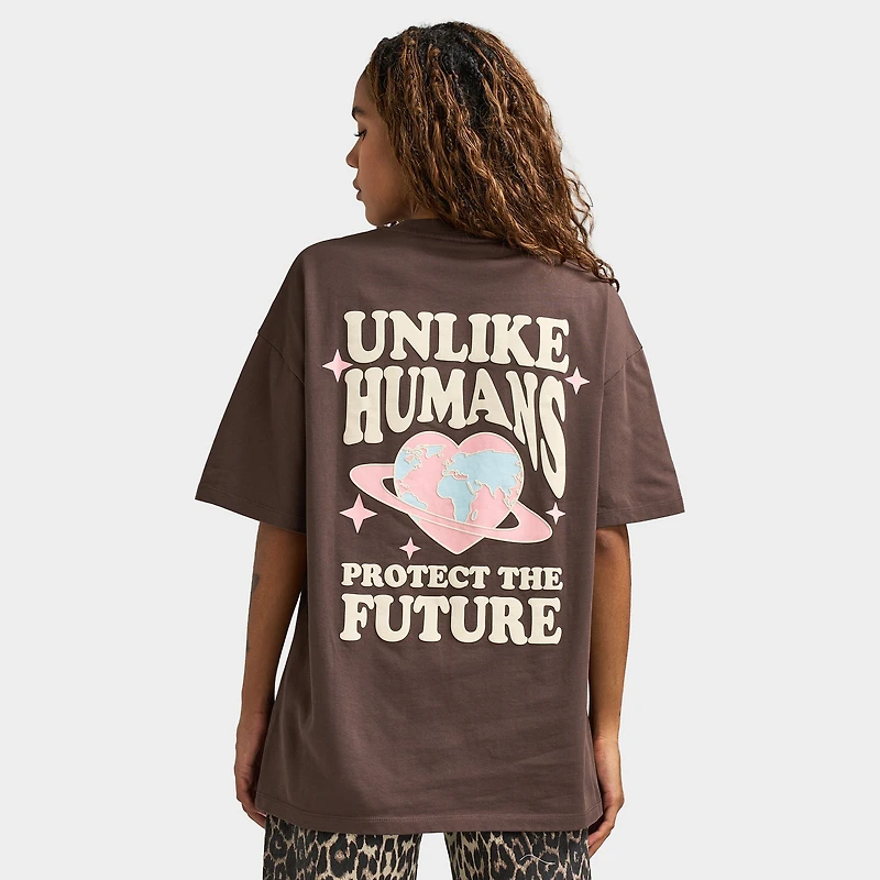 Unlike Humans Women's Protect Tee / Brown