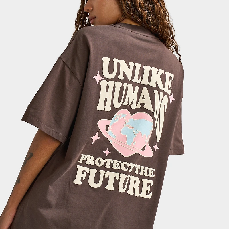 Unlike Humans Women's Protect Tee / Brown