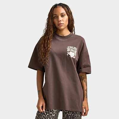 Unlike Humans Women's Protect Tee / Brown