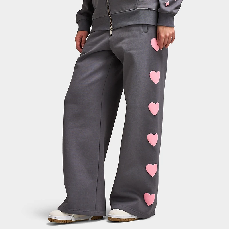 Unlike Humans Core Heart Wide Leg Pant / Castlerock