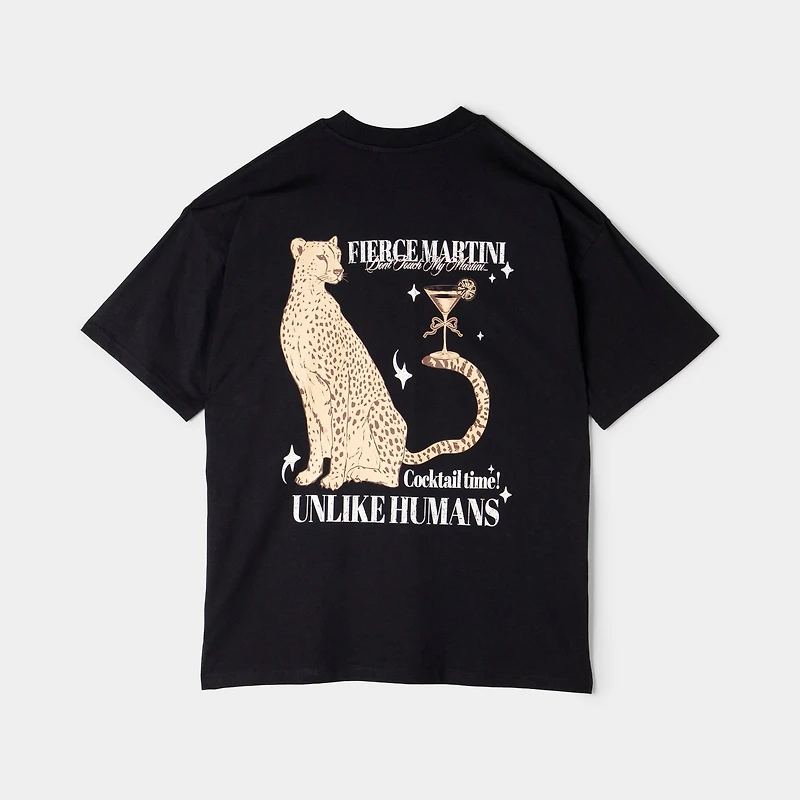Unlike Humans Fierce Graphic Tee / Black