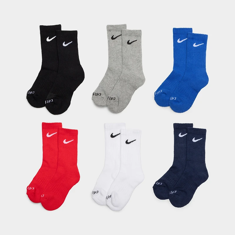 Nike Children's Performance Crew Socks (6 Pack) / Multi