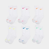 Nike Children's Performance Crew Socks (6 PK) White / Multi