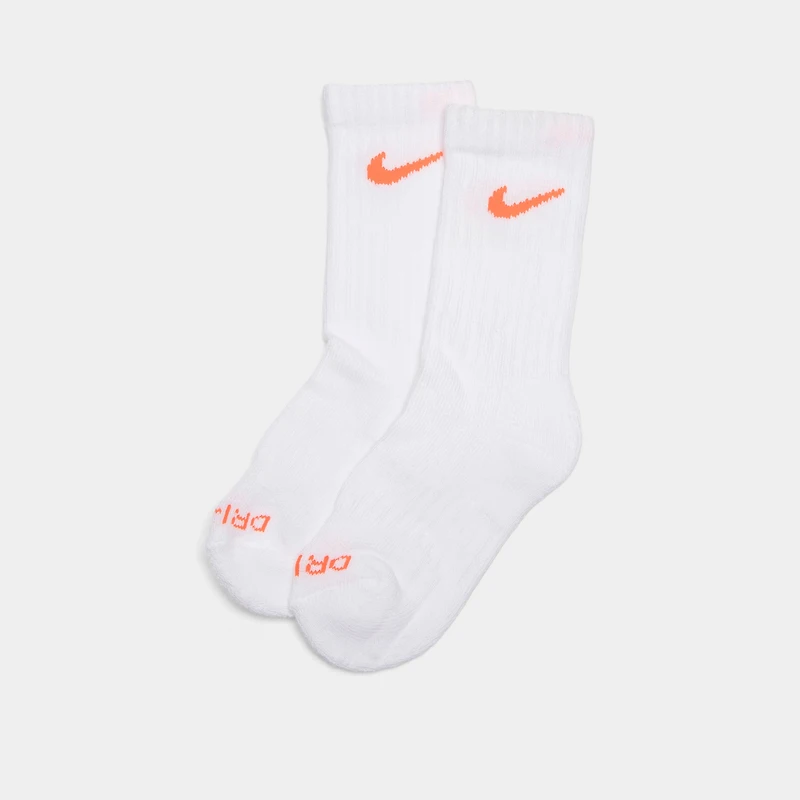 Nike Children's Performance Crew Socks (6 PK) White / Multi