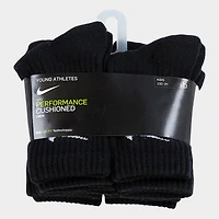 Nike Children's Performance Crew Socks (6 Pack) / Black