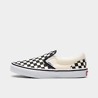 Vans Juniors' Checkerboard Classic Slip-On Black / White
