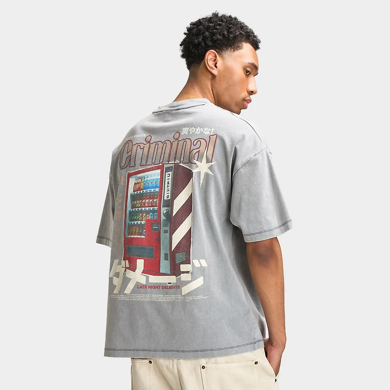 Criminal Damage T-shirt homme / gris délavé