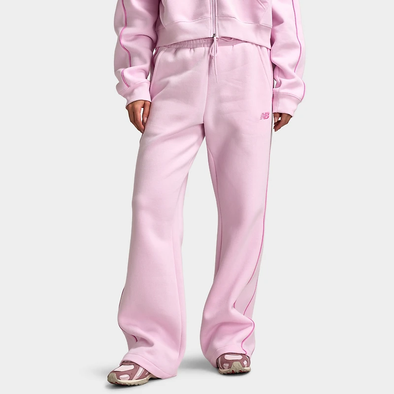 New Balance Women's Piping Straight Leg Joggers / Light Raspberry