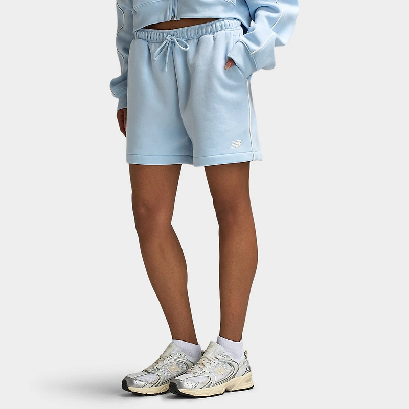 New Balance Short Liseré FL Bleu Oxford / Sel de Mer