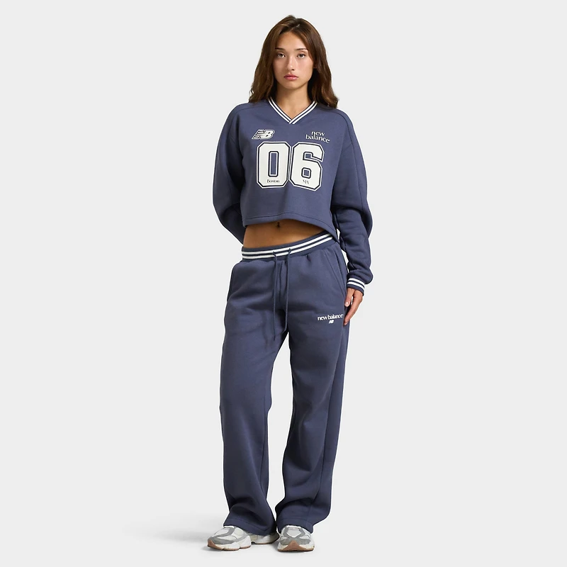 New Balance Pantalon Côtelé à Jambes Droites / Météorite
