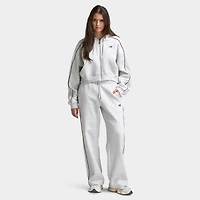 New Balance Femmes Chandail à Capuchon Court Zippé  / Gris