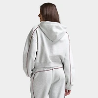 New Balance Femmes Chandail à Capuchon Court Zippé  / Gris