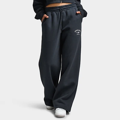 New Balance Women's Athletic Wide Leg Joggers / Black