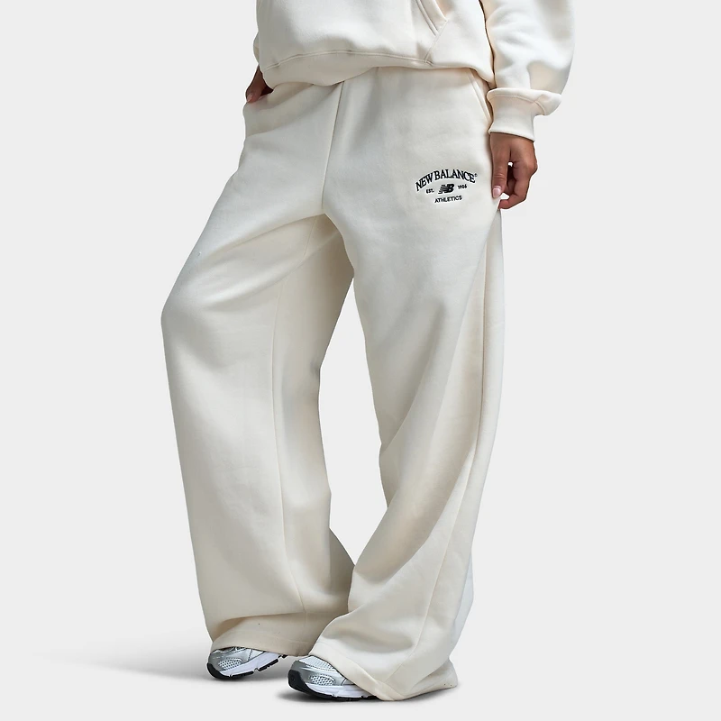 New Balance women's Athletic Wide Leg Joggers / Permafrost