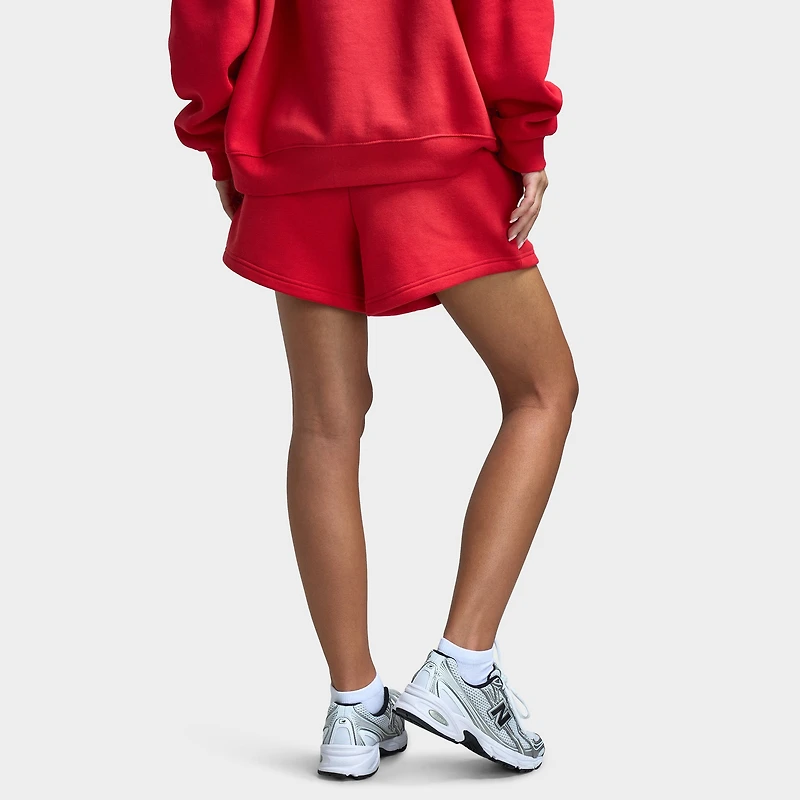 New Balance Women's Athletic Fleece Shorts / Red