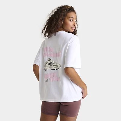 JD New Balance Women's 1906 Graphic T-Shirt / White