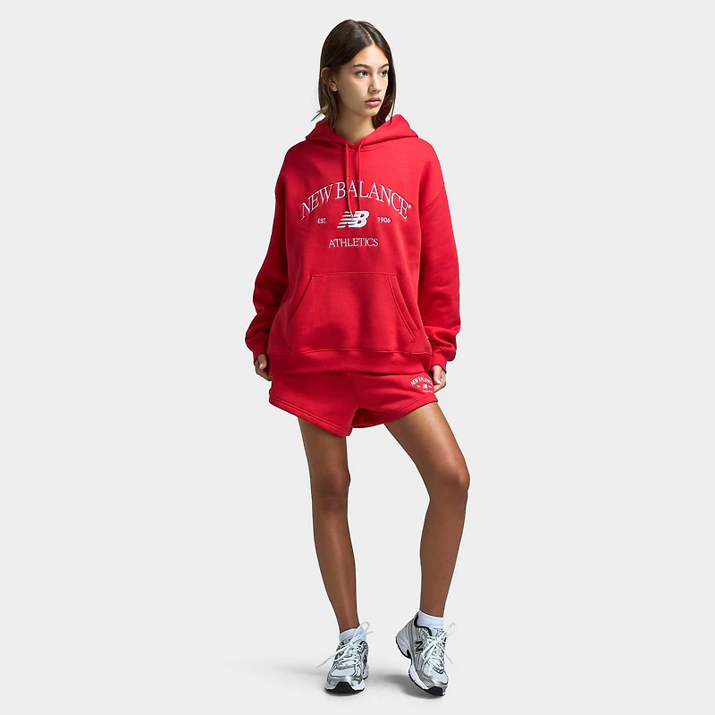 New Balance Women's Athletic Pullover Hoodie / Red