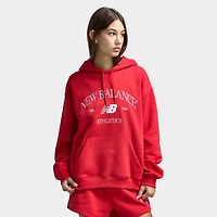 New Balance Women's Athletic Pullover Hoodie / Red