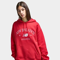 New Balance Women's Athletic Pullover Hoodie / Red