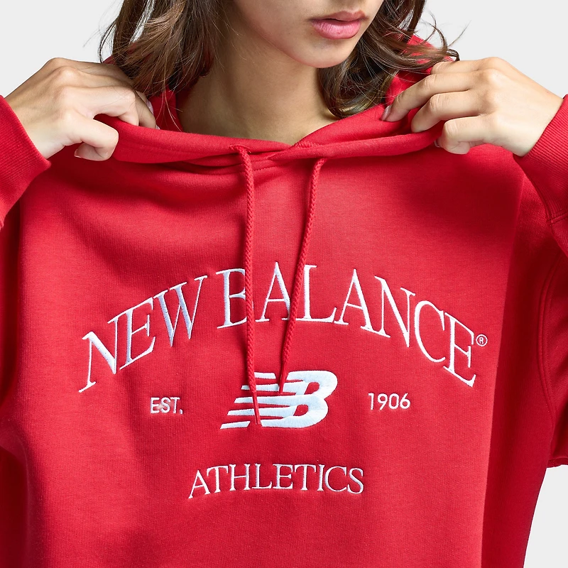 New Balance Women's Athletic Pullover Hoodie / Red