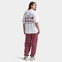New Balance Women's Script Graphic Boyfriend T-Shirt / White