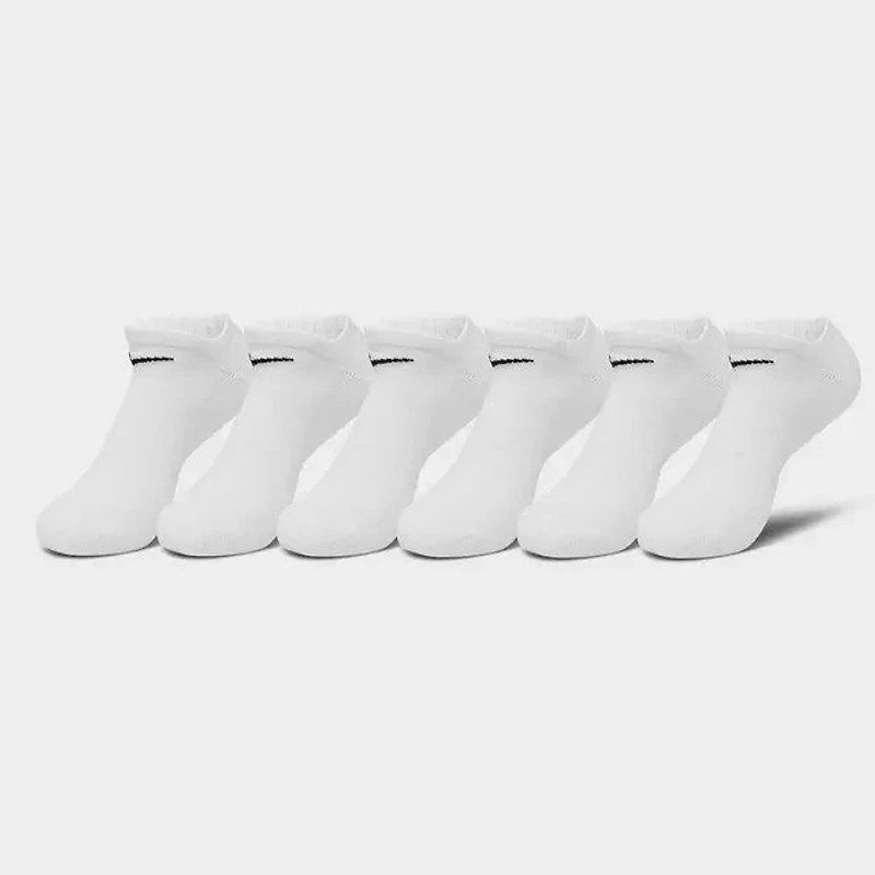 Nike Kids Cushioned No-Show Socks (6 Pack) White / Black