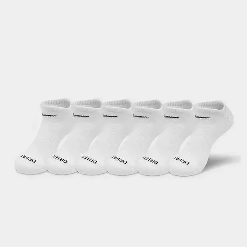Nike Everyday Plus Cushioned Training No Show Socks (6 Pack) White / Black