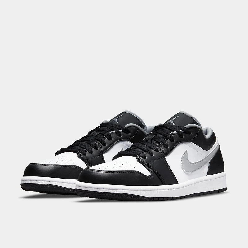 Jordan 1 Low Noir / Gris Particules - Blanc