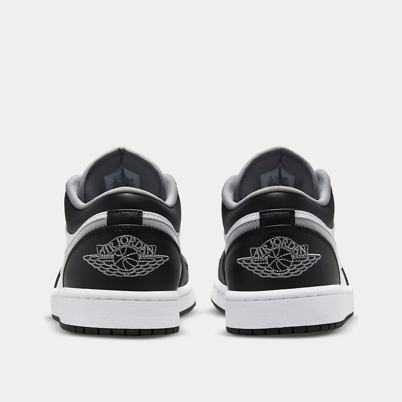 Jordan 1 Low Noir / Gris Particules - Blanc