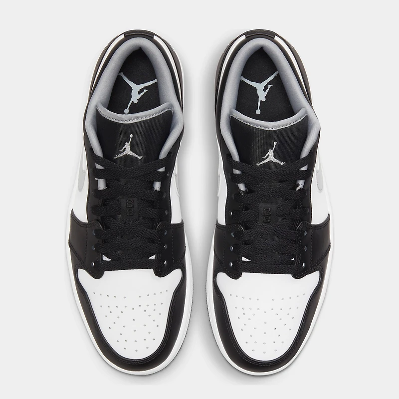 Jordan 1 Low Noir / Gris Particules - Blanc