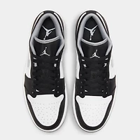 Jordan 1 Low Noir / Gris Particules - Blanc