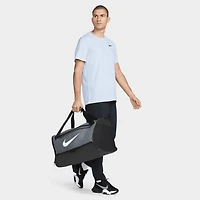 Nike Brasilia 9.5 Training Duffel Bag (Medium, 60L) Iron Grey / Black - White