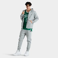 Nike Sportswear Club Fleece Full-Zip Hoodie Dark Grey Heather / Matte Silver - White