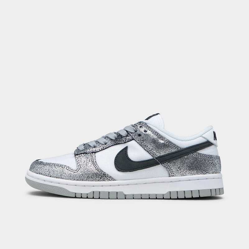 Nike Women's Dunk Low Metallic Silver / Off Noir - White