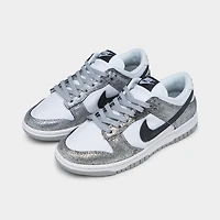 Nike Women's Dunk Low Metallic Silver / Off Noir - White