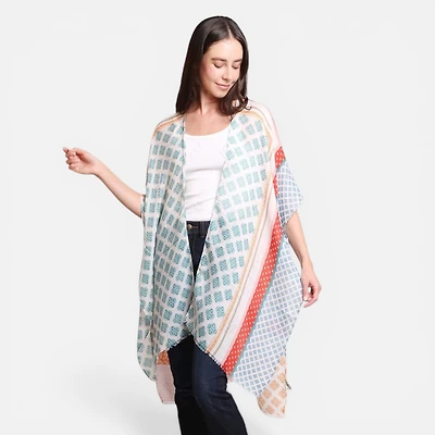 70133 Floral Patchwork Kimono
