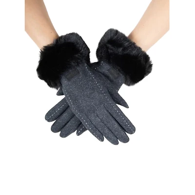 00115.3 Stylish Fur Gloves