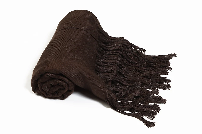 10107 Pashmina Solid Brown