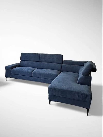 Elena Sofa Sectional- Denim Blue