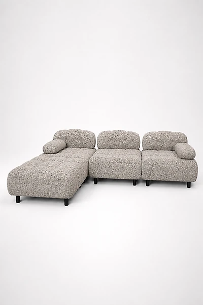 Antonella Sofa Set/4- White/Black