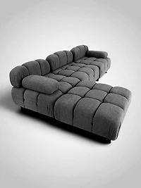 Antonella Sofa Set/4- Drk. Grey