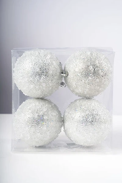 4" Silver Confetti Ball