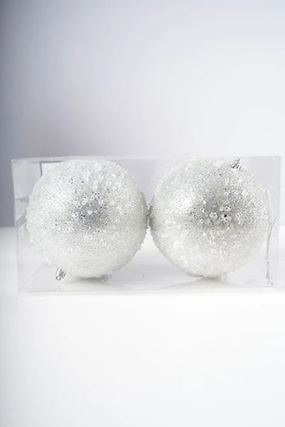 6" Silver Confetti Ball