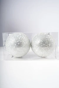 6" Silver Confetti Ball