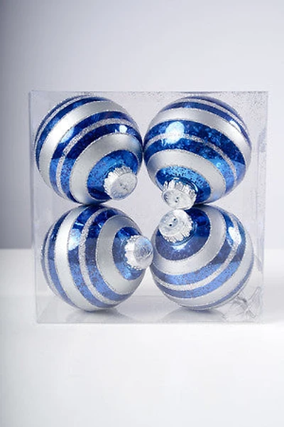 4" Blue/Silver Ball