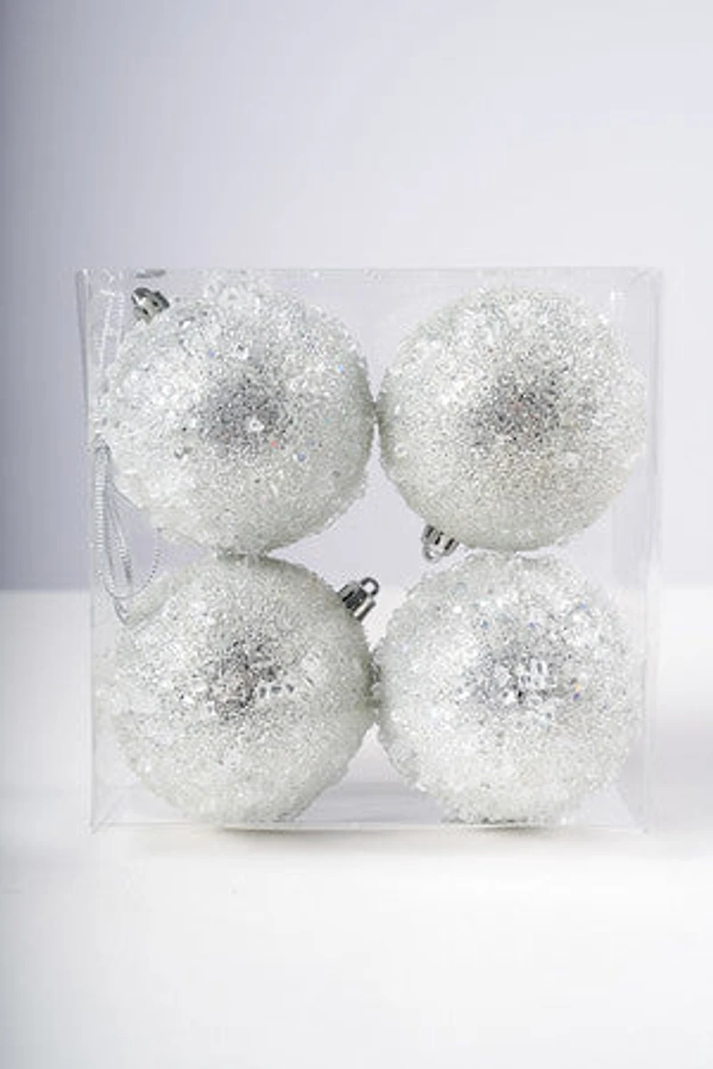 3" Silver Confetti Ball