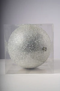 8" Silver Confetti Ball